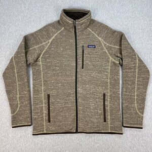 Patagonia Better Sweater Fleece Jacket Mens L Heathered Khaki Full-Zip MINT COND